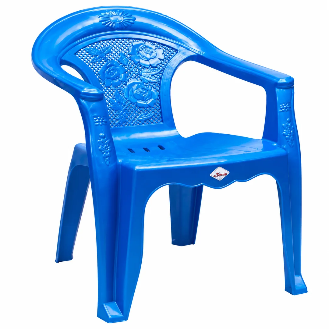 Lira blue plastic arm garden chair -লিরা নীল প্লাস্টিক আর্ম গার্ডেন চেয়ার