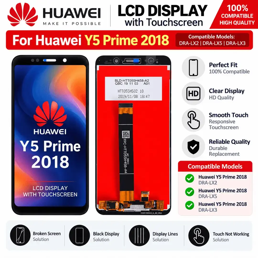 Huawei Y5 Prime 2018 LCD Display with Touchscreen Huawei - Huawei Y5 Prime 2018 LCD Display with Touchscreen - Mobile Repair and Software - buy online Bangladesh