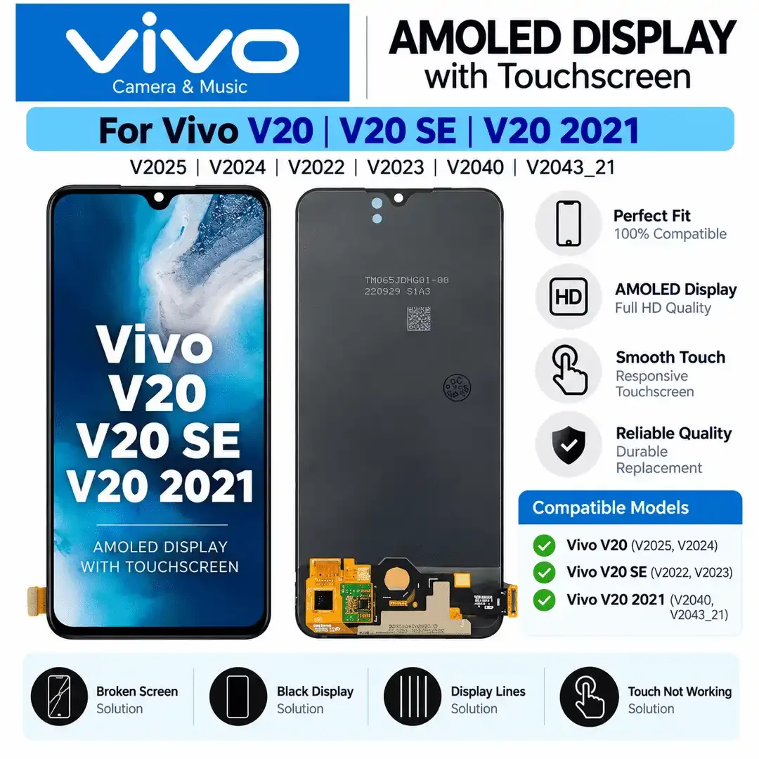 Vivo V20 V20 SE V20 2021 AMOLED Display with Touchscreen vivo - Vivo V20 V20 SE V20 2021 AMOLED Display with Touchscreen - Mobile Repair and Software - buy online Bangladesh