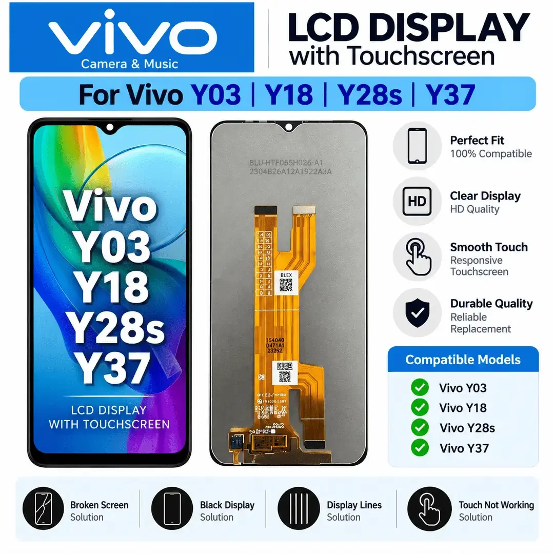 Vivo Y03 Y18 Y28s Y37 LCD Display with Touchscreen